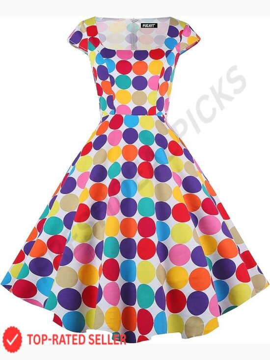 Dresses & Skirts - Cap Sleeve Retro Swing Dress with Pockets Cocktail Party Wear 1950s Style A-Line